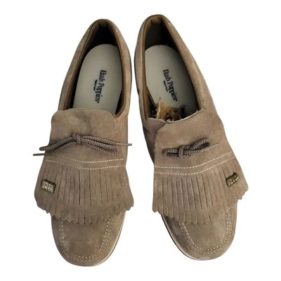 Винтажные женские замшевые бутсы для гольфа Hush Puppies 8 желтовато-коричневые  - Изображение 1 из 4