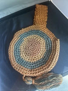 Late 1940s Knit Round Purse With Tassel - Picture 1 of 7