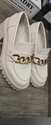 Mocasines Zara Gruesos Crema 37 EE. UU. 6,5 o 7 Mujer Foto 1 de 4