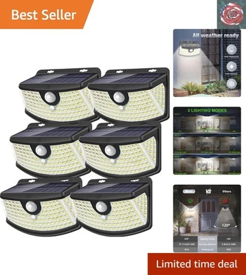 270° Wide Angle LED Solar Lights - 120 Bright White Lights, Waterproof 6-Pack - Image 1 of 4