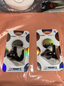 PopSockets PopMount 2 montures de ventilation de voiture noires lot de 2 - Photo 1 sur 3