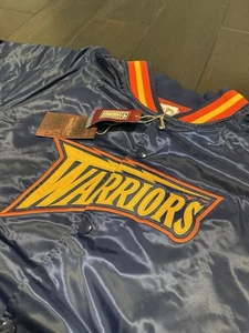 Chaqueta de satén Mitchell & Ness Golden State Warriors talla XL-ALTA We Believe nueva con etiquetas - Imagen 1 de 8