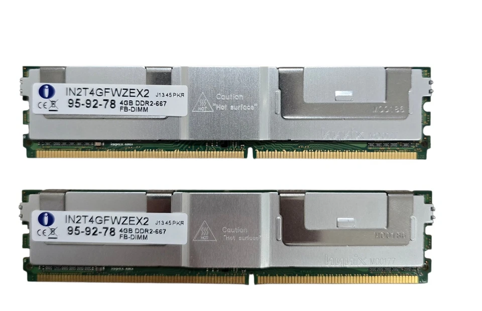 Integral IN2T4GFWZEX2 8GB 2x4GB Server Memory RAM PC2-667 FB-DIMM DDR2 95-92-78 - Image 1 of 1
