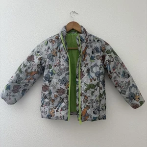 Disney Parks Toy Story Pufer Jacket Kids' Gray Green Buzz Woody Size 5/6 - Picture 1 of 6