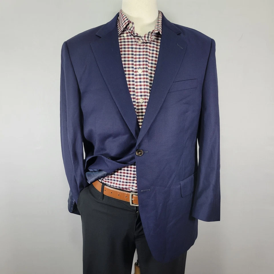 Abrigo Blazer Deportivo Para Hombre Peter Millar Dos Botones Azul Marino Lana Talla 44S Foto 1 de 4