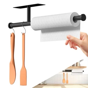 Dual-Purpose Paper Towel Holder Under Cabinet, Upgrade with 4.7in Extended an... - Foto 1 di 7