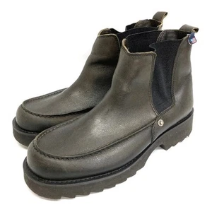 POLO JEANS RALPH LAUREN Side Gore Moc Toe BOOTS Black Size 9 Used - Picture 1 of 10