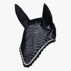 Horze Glarus Ear Net with Metallic Braiding - Dark Navy - Picture 1 of 1