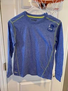 Starter Dri-star Performance Youth L Large Long Sleeve Tee Shirt Blue - Picture 1 of 5