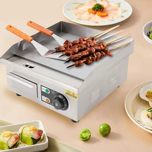14 Inch Commercial Electric Griddle Countertop Stainless Steel Grill 2000W - Picture 1 of 23