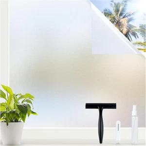 Window Privacy Film for Glass Windows with Kit Decorative Clings UV Blocking Hea - Picture 1 of 12