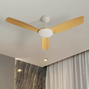 Vevare 52'' Ceiling Fan DC Motor 3 ABS Blades with Remote Control Timer Wood - Picture 1 of 10
