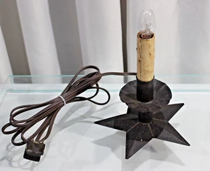 Vintage Tin Star Electric Candle Stick Light Rustic Farmhouse Primitive - Picture 1 of 2