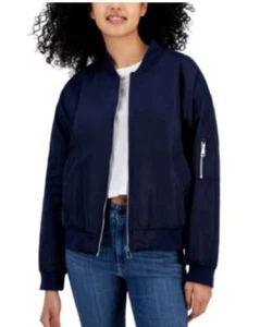 NWT Hippie Rose Black Sherpa Bomber Jacket. Women's Size M. Zipper Front &... - Picture 1 of 9