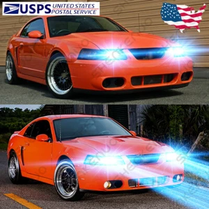 Para Ford Mustang 1994-2000 2001 2002 2003 2004 2X Bombilla Faro LED Alto/Bajo GL - Imagen 1 de 12