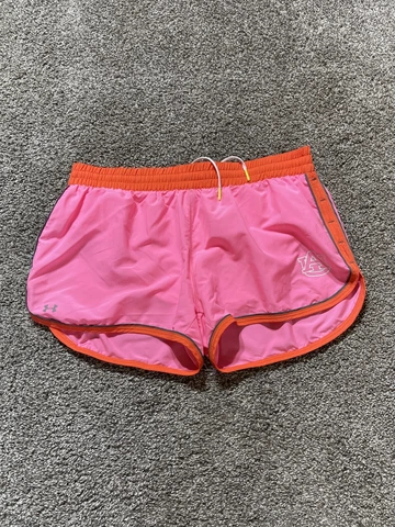 Auburn Tigers Under Armour Athletic Shorts Women's  Size XL Semi Fitted Pink Cover