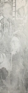 Vintage abstract figural portrait print - Picture 1 of 9