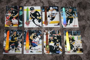 1994-95 Pinnacle Artist's Proofs PITTSBURG PENGUINS TEAM LOT (8) BARRASSO BROWN