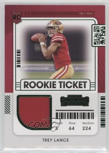 2021 Panini Contenders Rookie Ticket Swatches Trey Lance #RTS-TLA Rookie RC