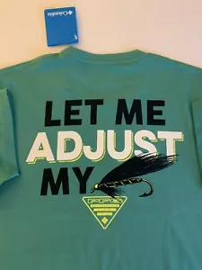 Columbia PFG Fishing Short Sleeve Graphic T-Shirt Men's M Teal. - Picture 1 of 3