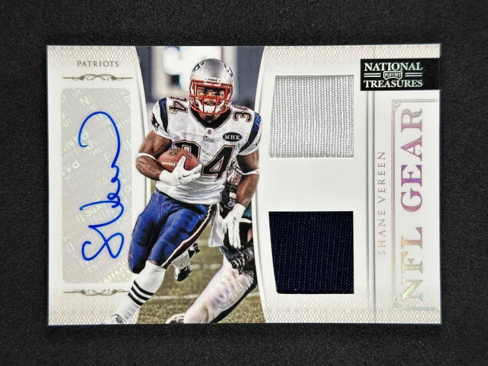 2011 National Treasures Rookie NFL Gear Double Auto #30 Shane Vereen RC /49 NE - Image 1 of 2