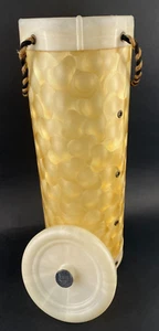 Vintage 1958 Tuppercraft Laundry Clothes Hamper Retro Pearlescent Gold 20" Size - Picture 1 of 13