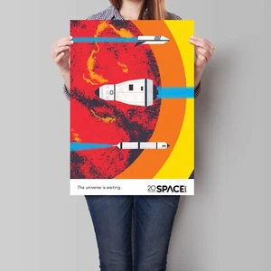 The Universe is Waiting 20 Years Space Com Poster Art A2 A3 - Picture 1 of 5