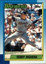 1990 Topps Milwaukee Brewers Baseball Card #15 Teddy Higuera