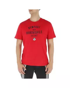 North Sails Men's  Print T-Shirt In Red - Picture 1 of 3