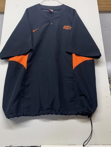 Oklahoma State Cowboys Nike Fit Dry Mens Pullover Jacket Black /Orange Cover