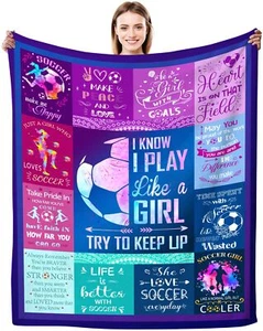 Soccer Blanket Ultra Soft Warm Flannel Throw Blanket Soccer Lovers Soccer Team B - Picture 1 of 7