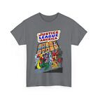 T-shirt Justice League - DC JLA - George Perez Art - Atom, Batman, Firestorm