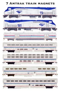 7 imanes Amtrak Superliner de Andy Fletcher - Imagen 1 de 1