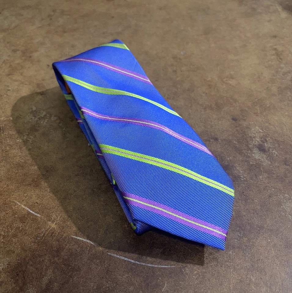Corbata Tallia Para Hombre Seda Clásica Toda Seda Moderna Rayas Azul Corbata Foto 1 de 3
