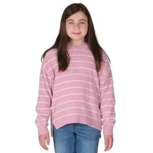 DKNY Youth Chenille Sweater, Size M (10/12), in Pink stripes NEW - Picture 1 of 6