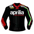 Aprilia Motorbike Leather Jacket In Cow Hide/ 5 Protections Armour Inside