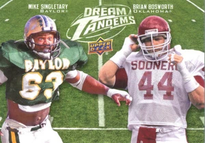 DREAM-TANDEMS Brian Bosworth SEAHAWKS SOONERS Mike Singletary BAYLOR BEARS - Picture 1 of 1
