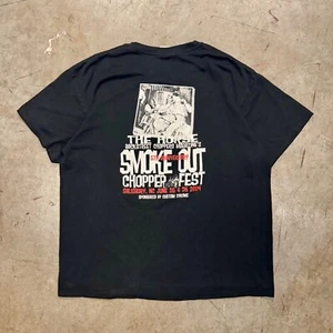 VTG Y2K The Horse Smoke Out Biker Chopper Fest T Shirt Graphic Harley 2004 Large - Picture 1 of 5