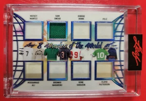 Mickey Mantle JERSEY CARD #1/8 Muhammad Ali PELE Bronco Nagurski GORDIE HOWE Sam - Picture 1 of 3