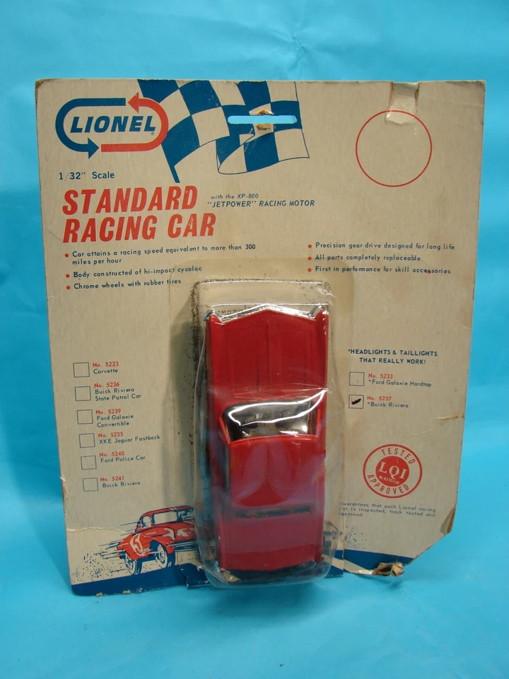 Lionel 5237 1963 venta separada Buick Rivera Slot Car Blister Pack Nuevo de Lote Antiguo Foto 1 de 1
