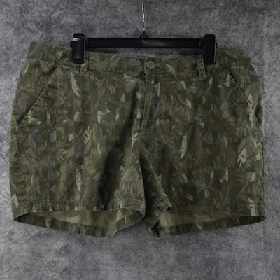 Pantalones Cortos Columbia Para Mujer 16 XL Verde Ejército Camuflaje Hoja Exterior Senderismo Todo Algodón Foto 1 de 4