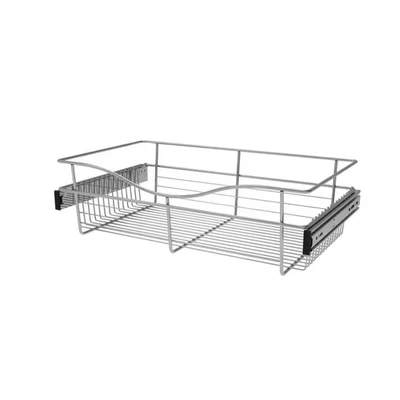 7 In. H X 24 In. W Chrome Steel 1-Drawer Wide Mesh Wire Basket - Image 1 of 4
