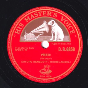 Michelangeli. Galuppi (Presto)+Debussy (Reflets dans l'eau). HMV DDB 6859. NM(-) - Picture 1 of 2