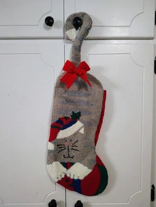 Haken Garn hängen Schwanz Katze Weihnachten Strumpf Nadelspitze Teppich 17 Zoll - Bild 1 von 6