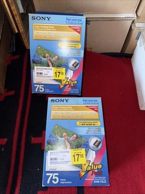 Sony Print Cartridge and Photo Paper Kit SVM-75LS Lot Set - Image 1 of 4