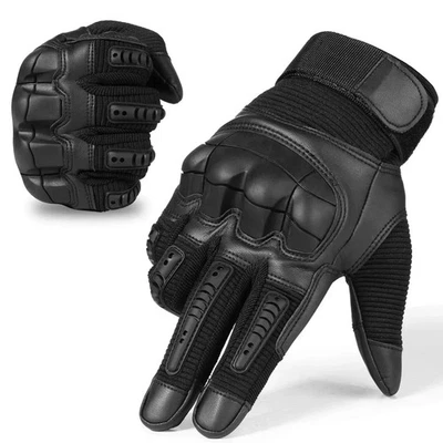 Guantes tácticos de dedo completo con pantalla táctil goma dura paintball airsoft bicicleta Foto 1 de 4