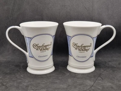 2 Charbonnel Et Walker Ceramic Mugs London Chocolatier Fine Bone China Rare - Image 1 of 4