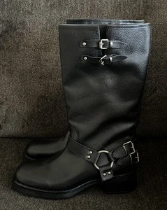 Steve Madden Women’s Astor Black Leather Mid Calf Boots Size 9M - Picture 1 of 14