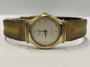 ZENITH COSMOPOLITAN  SWISS MADE GOLD PLATED 18 KT - 100% AUTENTICO  - DONNA - Picture 1 of 9