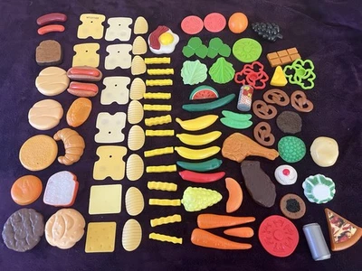 Pretend Play Plastic Food & Melissa & Doug Kitchen Pot & Pans Large Lot 90+ - Image 1 of 4